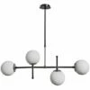 MINISUN 4 Way Ceiling Light Bar + Glass Globe Shades - No Bulbs -MINISUN Shop 40300912 1