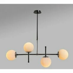 MINISUN 4 Way Ceiling Light Bar + Glass Globe Shades - No Bulbs -MINISUN Shop 40300912 2