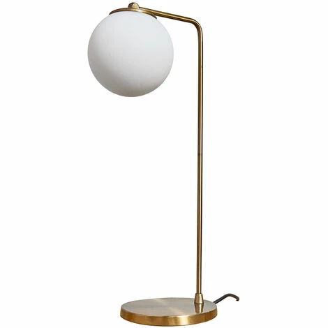 MINISUN Matt Gold Table Lamp with Glass Globe Shade - No Bulbs MINISUN Matt Gold Table Lamp With Glass Globe Shade - No Bulbs -MINISUN Shop 40309625 1