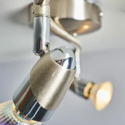 MINISUN Brushed Chrome 2 Way Ceiling Light Fitting - -MINISUN Shop 41666625 3