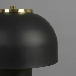 MINISUN Matt Black Cylinder Table Lamp With Domed Shade - No Bulb -MINISUN Shop 41990903 3