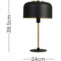 MINISUN Matt Black Table Lamp With Domed Shade - No Bulb 5 MINISUN Matt Black Table Lamp With Domed Shade - No Bulb -MINISUN Shop 41990905 4