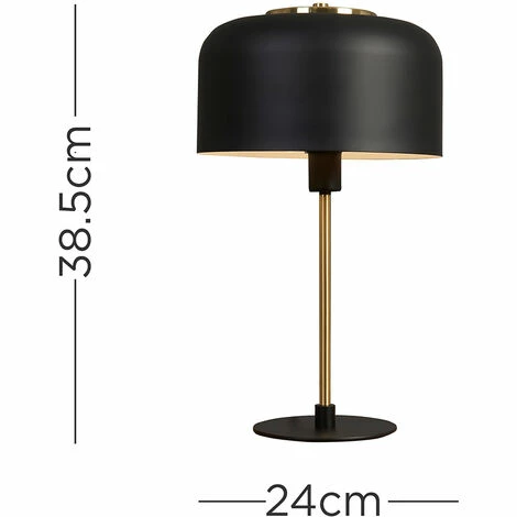 MINISUN Matt Black Table Lamp with Domed Shade - No Bulb MINISUN Matt Black Table Lamp With Domed Shade - No Bulb -MINISUN Shop 41990905 4