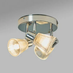 MINISUN Chrome 3 Way IP44 Ceiling Light Fitting - No Bulbs 3 MINISUN Chrome 3 Way IP44 Ceiling Light Fitting - No Bulbs -MINISUN Shop 42256451 2