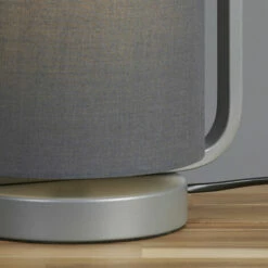 MINISUN Metal Table Lamp With Fabric Drum Lampshade - Silver -MINISUN Shop 42329595 3