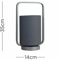 MINISUN Metal Table Lamp With Fabric Drum Lampshade - Silver -MINISUN Shop 42329595 4