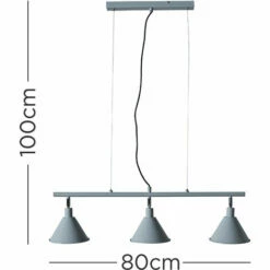 MINISUN Modern 3 Way Ceiling Light Fitting - Grey & Chrome -MINISUN Shop 42329599 4