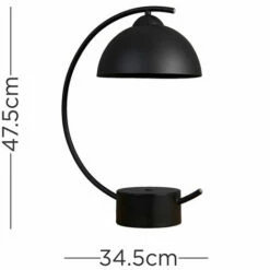 MINISUN Metal Curved Table Lamp With Dome Light Shade - Black - No Bulb -MINISUN Shop 42482209 4