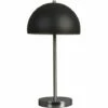 MINISUN Industrial Metal Table Lamp With Domed Light Shade - Black & Chrome - No Bulb -MINISUN Shop 42482210 1
