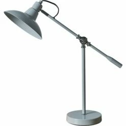 MINISUN Industrial Metal Adjustable Table Lamp - Grey - No Bulb