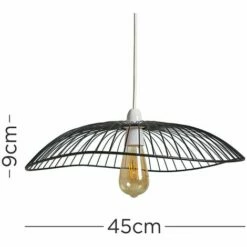 MINISUN Black Metal Non Electric Pendant Shade - No Bulb -MINISUN Shop 43902004 4