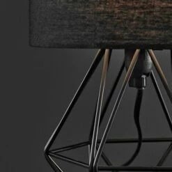 MINISUN 2 X Small Geometric Table Lamps Industrial Metal Cage Design - Black 4 MINISUN 2 X Small Geometric Table Lamps Industrial Metal Cage Design - Black -MINISUN Shop 44322837 3