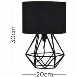 MINISUN 2 X Small Geometric Table Lamps Industrial Metal Cage Design - Black 5 MINISUN 2 X Small Geometric Table Lamps Industrial Metal Cage Design - Black -MINISUN Shop 44322837 4