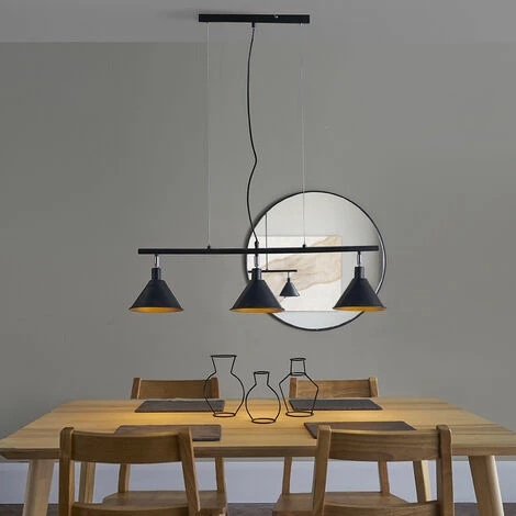 MINISUN Modern 3 Way Ceiling Light Fitting + 3x 4W LED Bulbs - Black & Gold MINISUN Modern 3 Way Ceiling Light Fitting + 3x 4W LED Bulbs - Black & Gold -MINISUN Shop 45380354 2