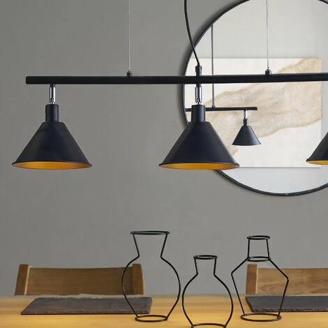 MINISUN Modern 3 Way Ceiling Light Fitting + 3x 4W LED Bulbs - Black & Gold MINISUN Modern 3 Way Ceiling Light Fitting + 3x 4W LED Bulbs - Black & Gold -MINISUN Shop 45380354 3