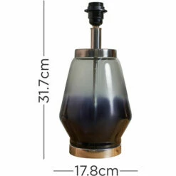 MINISUN Blue Lustre Glass Table Lamp Base - -MINISUN Shop 45978336 4