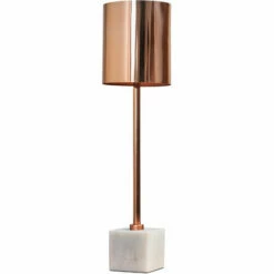 MINISUN Copper Table Lamp With Marble Base - No Bulb