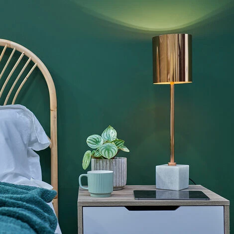 MINISUN Copper Table Lamp With Marble Base - No Bulb MINISUN Copper Table Lamp With Marble Base - No Bulb -MINISUN Shop 45978370 2