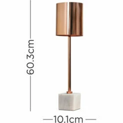 MINISUN Copper Table Lamp With Marble Base - No Bulb 5 MINISUN Copper Table Lamp With Marble Base - No Bulb -MINISUN Shop 45978370 4