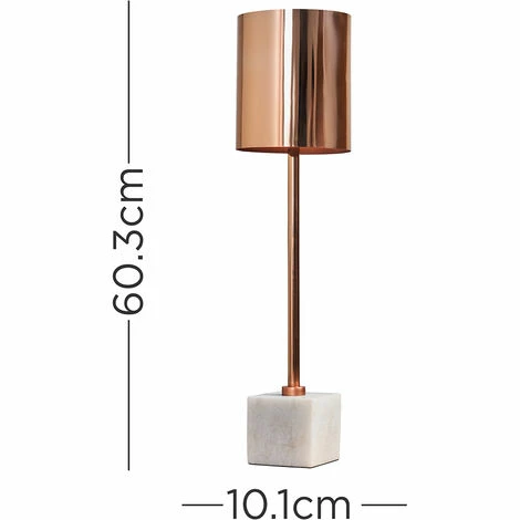 MINISUN Copper Table Lamp With Marble Base - No Bulb MINISUN Copper Table Lamp With Marble Base - No Bulb -MINISUN Shop 45978370 4