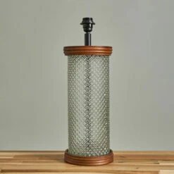 MINISUN Wooden & Seeded Glass Table Lamp Base -MINISUN Shop 46174528 2
