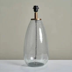 MINISUN Wooden & Seeded Glass Table Lamp Base - -MINISUN Shop 46174529 2