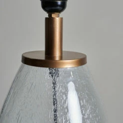 MINISUN Wooden & Seeded Glass Table Lamp Base - -MINISUN Shop 46174529 3