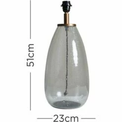 MINISUN Wooden & Seeded Glass Table Lamp Base - -MINISUN Shop 46174529 4