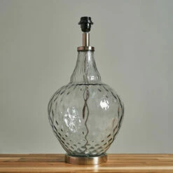 MINISUN Grey & Clear Glass Table Lamp Base -MINISUN Shop 46174530 2