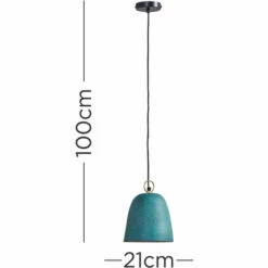 MINISUN Green Domed Pendant Ceiling Light Fitting - No Bulb -MINISUN Shop 46245036 4
