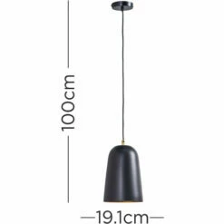 MINISUN Industrial Black Metal Ceiling Light Fitting - No Bulb -MINISUN Shop 46245037 4