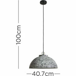 MINISUN Domed Metal Pendant Ceiling Light Fitting - No Bulb -MINISUN Shop 46245062 4
