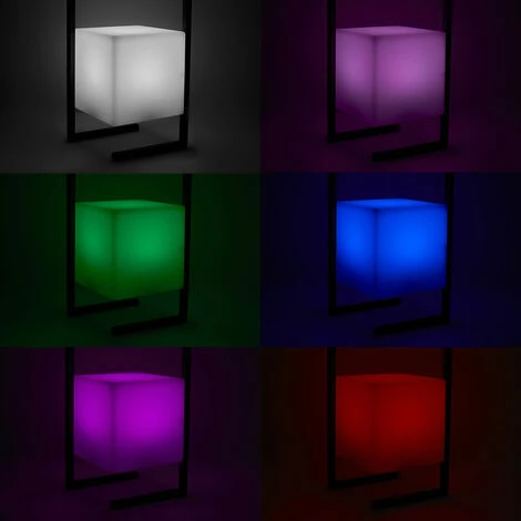 MINISUN Modern Colour Changing Battery Operated Cube Table Lamp - MINISUN Modern Colour Changing Battery Operated Cube Table Lamp - -MINISUN Shop 46739951 2