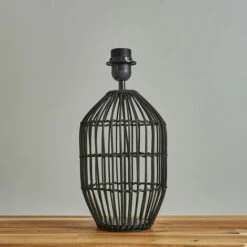 MINISUN Natural Rattan Table Lamp Base - Black -MINISUN Shop 47160531 2