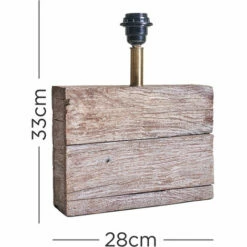 MINISUN Natural Rustic Wood Table Lamp Base - 0 -MINISUN Shop 47506644 4