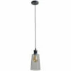 MINISUN Matt Black And Clear Glass Ceiling Light Fitting - No Bulb -MINISUN Shop 47506646 1