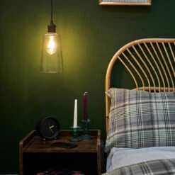 MINISUN Matt Black And Clear Glass Ceiling Light Fitting - No Bulb 3 MINISUN Matt Black And Clear Glass Ceiling Light Fitting - No Bulb -MINISUN Shop 47506646 2