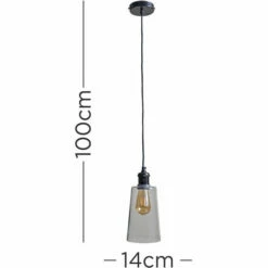 MINISUN Matt Black And Clear Glass Ceiling Light Fitting - No Bulb 5 MINISUN Matt Black And Clear Glass Ceiling Light Fitting - No Bulb -MINISUN Shop 47506646 4