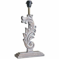 MINISUN Distressed White Floral Table Lamp Base - 0