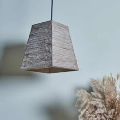MINISUN Natural Rustic Wood Square Design Ceiling Light Fitting- No Bulb -MINISUN Shop 47524431 3