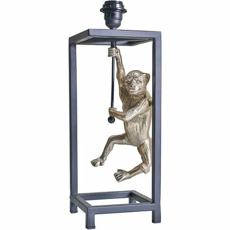 MINISUN Black Cube Table Lamp Base Antique Brass Hanging Monkey Light - 0 MINISUN Black Cube Table Lamp Base Antique Brass Hanging Monkey Light - 0 -MINISUN Shop 47524434 1