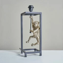 MINISUN Black Cube Table Lamp Base Antique Brass Hanging Monkey Light - 0 3 MINISUN Black Cube Table Lamp Base Antique Brass Hanging Monkey Light - 0 -MINISUN Shop 47524434 2