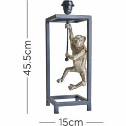 MINISUN Black Cube Table Lamp Base Antique Brass Hanging Monkey Light - 0 5 MINISUN Black Cube Table Lamp Base Antique Brass Hanging Monkey Light - 0 -MINISUN Shop 47524434 4