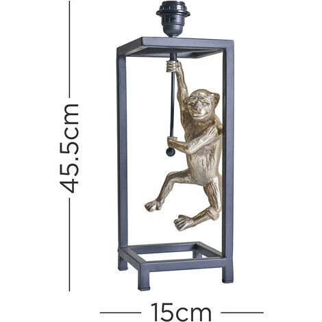 MINISUN Black Cube Table Lamp Base Antique Brass Hanging Monkey Light - 0 MINISUN Black Cube Table Lamp Base Antique Brass Hanging Monkey Light - 0 -MINISUN Shop 47524434 4