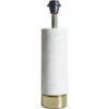 MINISUN White Marble & Brass Cylinder Table Lamp Base - 0 -MINISUN Shop 47524441 1