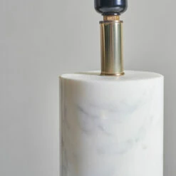 MINISUN White Marble & Brass Cylinder Table Lamp Base - 0 -MINISUN Shop 47524441 3