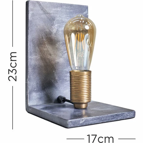 MINISUN Grey Marble and Brass Book End Style Table Lamp - No Bulb MINISUN Grey Marble And Brass Book End Style Table Lamp - No Bulb -MINISUN Shop 47626622 4