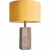 MINISUN Natural Wooden Block Design Table Lamp With Large Lampshade - Mustard 1 MINISUN Natural Wooden Block Design Table Lamp With Large Lampshade - Mustard -MINISUN Shop 49239885 1