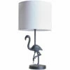 MINISUN Flamingo Matt Black Table Lamp With Drum Lampshade - White 1 MINISUN Flamingo Matt Black Table Lamp With Drum Lampshade - White -MINISUN Shop 49239891 1