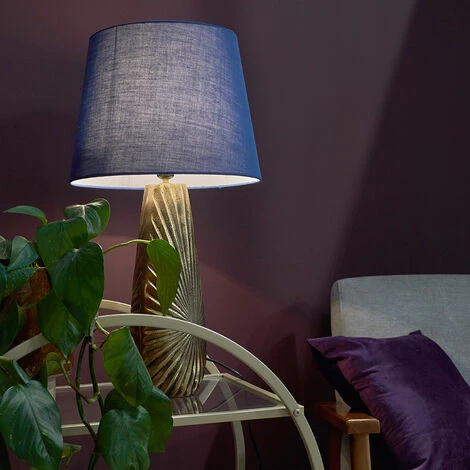 MINISUN Antique Brass Vase Design Table Lamp with Large Tapered Shade - Navy Blue MINISUN Antique Brass Vase Design Table Lamp With Large Tapered Shade - Navy Blue -MINISUN Shop 49239901 2